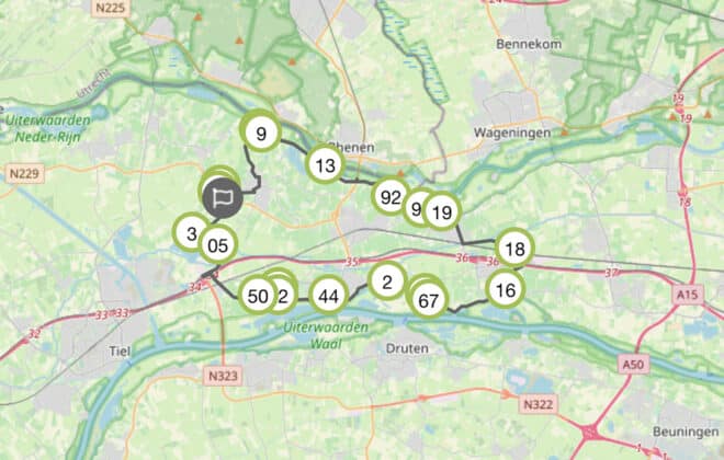Routes in het Rivierengebied